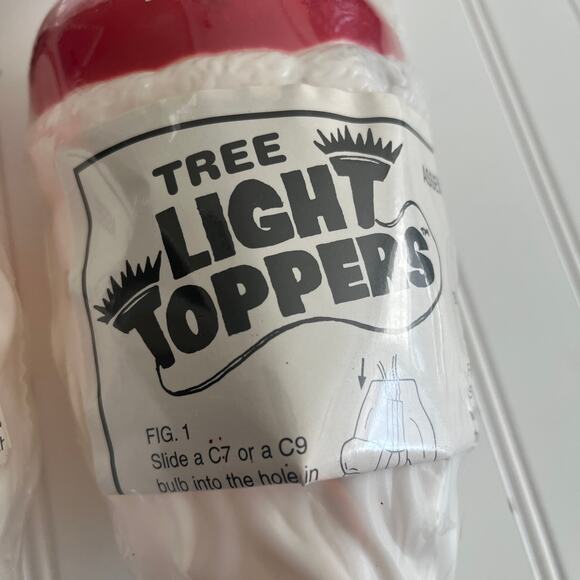 Lot of Vintage Christmas Blow Mold Santa Claus Light Topper Empire Sealed 90's - Picture 5 of 8